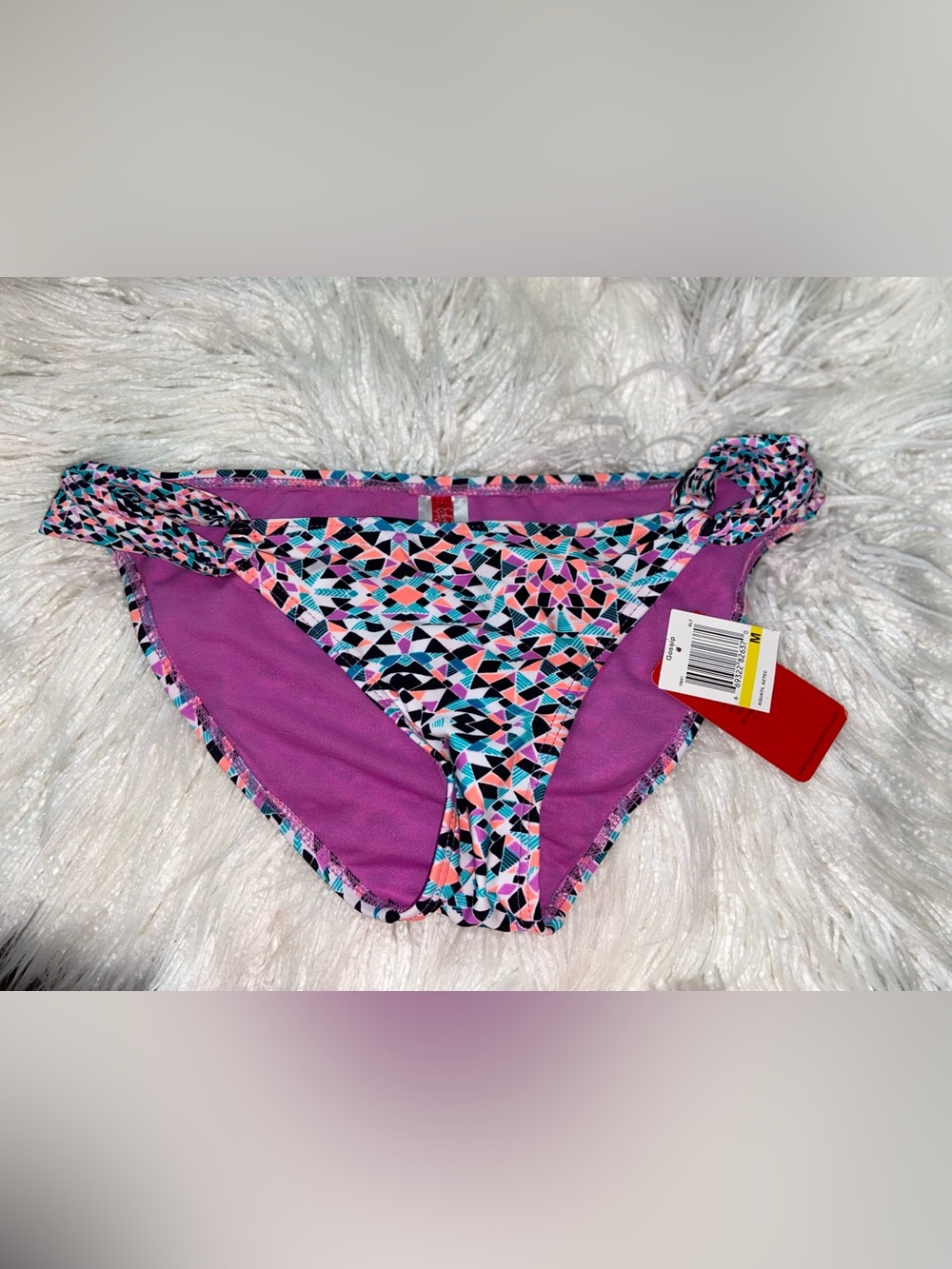 Gossip Purple Multicolor Geo-Print Bikini Bottom